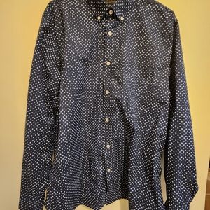Men's Blue Polka Dot Shirt